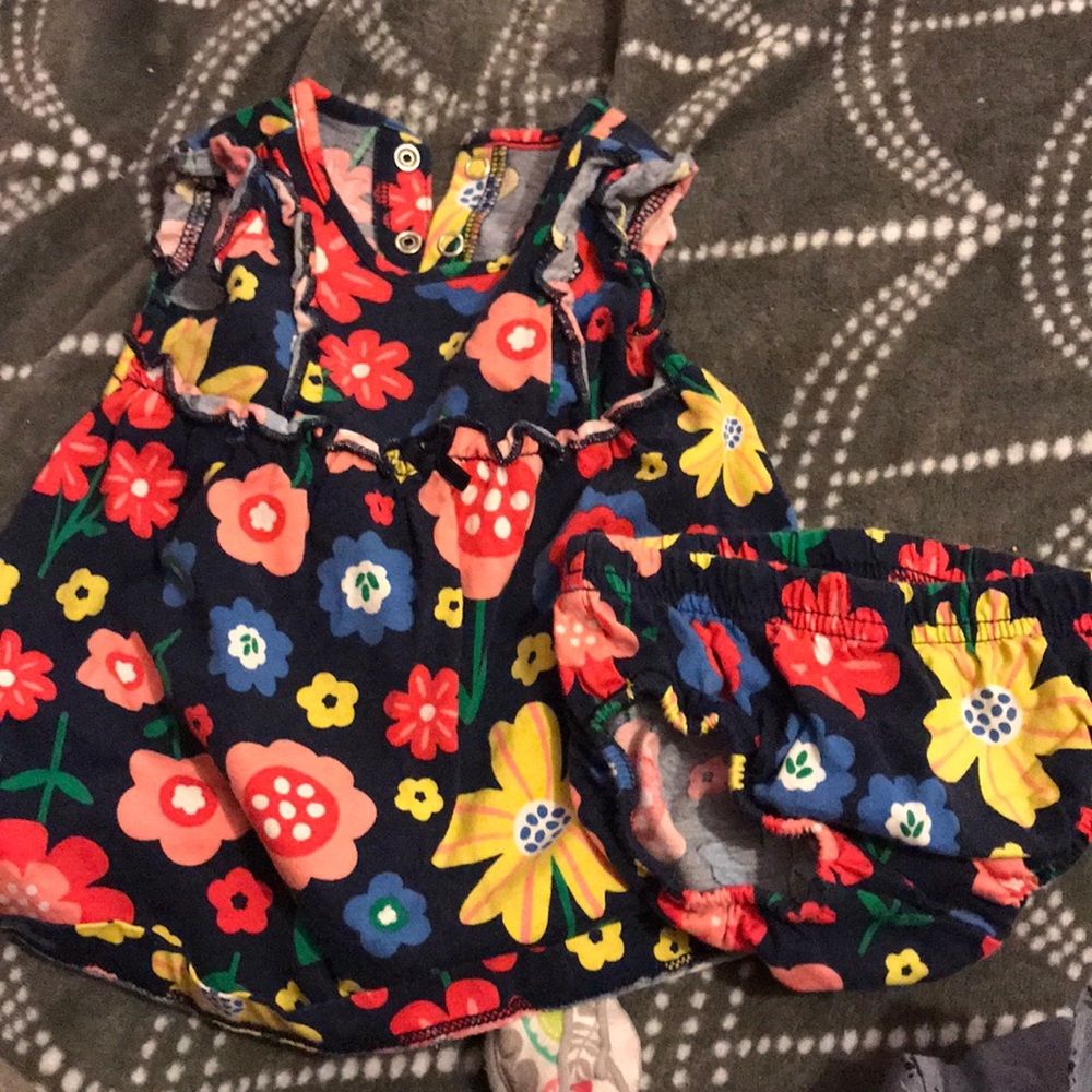 Two piece 0-3 month old dress set